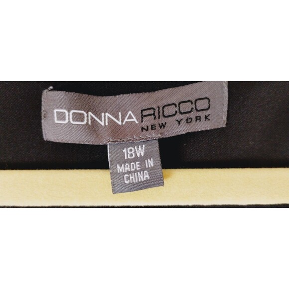 Donna Ricco Dress Women's 18W Sleeveless Lined Pink Aqua  Faux Leather Accent - Picture 7 of 9